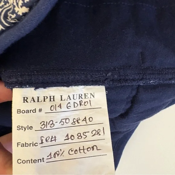 Ralph LaurenBandana Print Quilted Vest‎ Western Navy Blue Medium 8-10